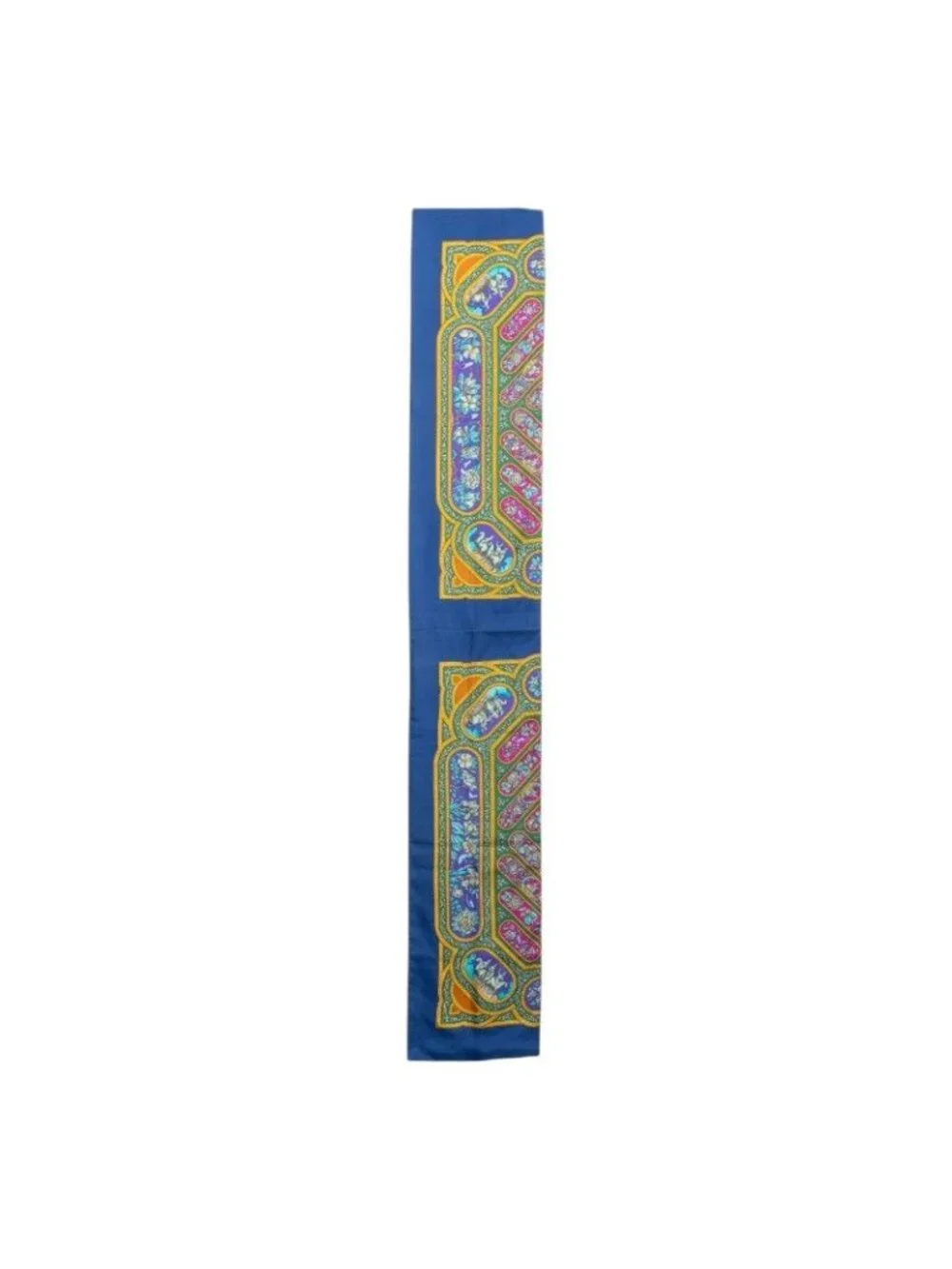 Hermes Qalamdan Scarf Blue Silk